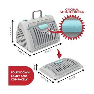 Sport Pet Hard Sided Travel Pet Carrier with XXS Cat Harness & Leash